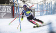 Moritz Liv of Team USA competes in the Audi FIS Alpine Ski World Cup Women's Slalom in Ses...