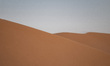 A view of sand dunes is in the desert of Varzaneh, located south of the historic city of I...