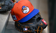 A detailed photo shows the New York Mets during a Grapefruit League spring training game b...