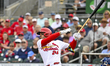 Nolan Arenado #28 of the St. Louis Cardinals bats during a Grapefruit League spring traini...