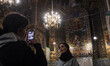 Iranian women take a selfie while visiting the Vank Cathedral-Armenian Apostolic historica...