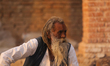 A Sadhu, or Hindu holy man, is pictured on the premises of Pashupatinath Temple on the eve...