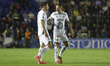 Salvador Reyes #26 and Andres Guardado #18 of Leon FC play against America during the matc...