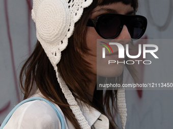 Guests arrive at the Fiorucci show for the autumn/winter 2025-2026 collection in Milan, Italy, on March 1, 2025.  by Antonio Abbruzzese/NurPhoto