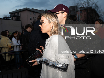 Guests arrive at the Fiorucci show for the autumn/winter 2025-2026 collection in Milan, Italy, on March 1, 2025.  by Antonio Abbruzzese/NurPhoto