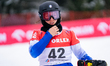 Elisa Fava competes in the FIS Snowboard World Cup, Women's Parallel Giant Slalom, on the...