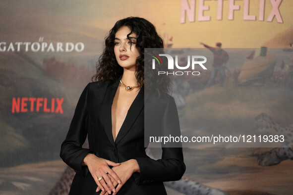 Deva Cassel attends the premiere of ''Il Gattopardo'' at Teatro Dell' Opera in Rome, Italy, on March 3, 2025.  by Luca Carlino/NurPhoto