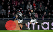 Arsenal midfielder Ethan Nwaneri celebrates the 0-2 goal during the match between PSV and...