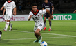 Santiago Van Der Putten, #25 of Liga Deportiva Alajuelense, is seen during the first leg m...