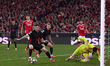 Robert Lewandowski of FC Barcelona shoots on goal during the UEFA Champions League 2024/25...