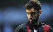 Bruno Fernandes attacking midfield of Manchester United and Portugal during the warm-up be...