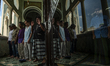 Muslims perform the first Friday prayer in the holy month of Ramadan 1446 H at the Al-Mash...