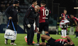 Florinel Coman (#9 Cagliari Calcio) participates in the Serie A TIM match between Cagliari...