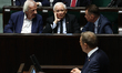 Polish MP Ryszard Terlecki, Law and Justice party leader Jaroslaw Kaczynski and Polish MP...