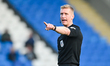 Referee Scott Oldham points during the Sky Bet League 1 match between Peterborough and Wyc...