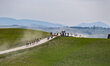 The first escape of the day occurs during the 19th Strade Bianche 2025, Elite Men, in Sien...