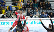Stephen Maar of the Gas Sales Bluenergy Piacenza team spikes the ball during the match bet...