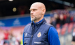 Wisla Krakow coach Mariusz Jop is present during the game between Wisla Krakow and Gornik...