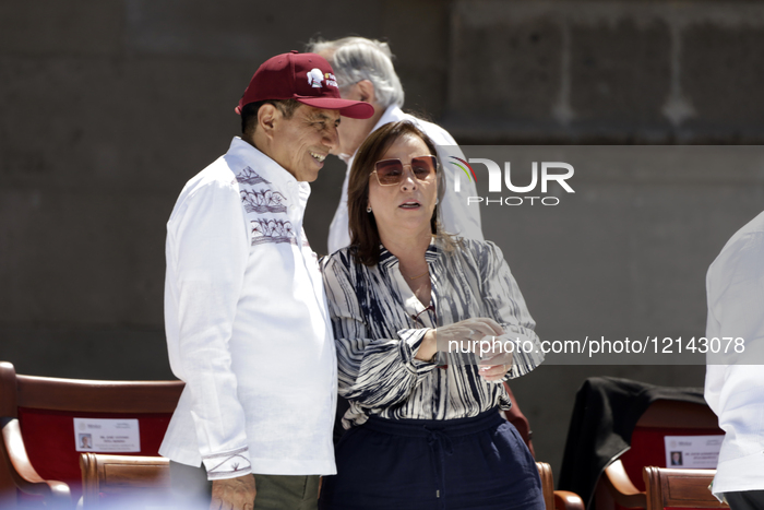 Mexico’s President Claudia Sheinbaum  Holds Informative Assembly