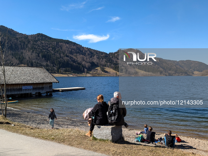 A Sunny Afternoon At Bavarian Lake Schliersee