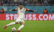 Georges Mikautadze of Olympique Lyonnais is in action during the Round of 16 first leg Eur...
