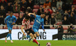 Luke O'Nien of Sunderland battles with Sam Greenwood of Preston North End during the Sky B...