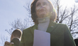U.S. Speaker Emerita Nancy Pelosi is seen during the ''Save our Healthcare'' rally outside...