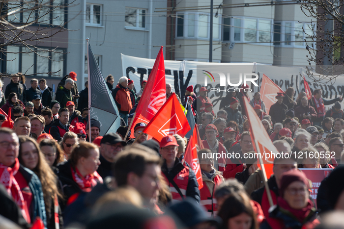 IG Metall Union Calls For Rally For Better Political Policy For Automaker And Steel Industry In Cologne