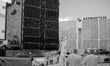 The Psyche Space Probe stands in a cleanroom near the Kennedy Space Center before being lo...