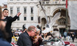Seagulls harassing people for food at garden cafes in San Marco Square in Venice, Italy on...