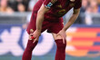 Artem Dovbyk of A.S. Roma participates in the 29th day of the Serie A Championship between...
