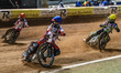 Brady Kurtz leads Zach Cook in red and Chris Holder in yellow during the Peter Craven Memo...