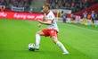 Przemyslaw Frankowski participates in a match of the FIFA World Cup 2026 Qualifiers betwee...