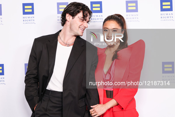 Paul Forman and girlfriend Ashley Park arrive at the Human Rights Campaign's 2025 Los Angeles Dinner held at the Fairmont Century Plaza on M... by Image Press Agency/NurPhoto