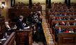 Alberto Nunez Feijoo, President of the PP, speaks at the Spanish Congress of Deputies in M...