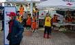 Residents of Cheongsong, North Gyeongsang, take shelter at a wildfire evacuation center se...