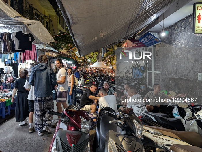 Old Quarter Night Market In Hanoi 