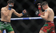 Brandon Moreno of Mexico (right) and Steve Erceg of Australia (left) face off in a flyweig...