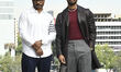 Director Ryan Coogler and actor Michael B. Jordan pose for photos during the Sinners film...