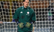Mile Svilar of AS Roma participates in the Serie A match between US Lecce and AS Roma in L...