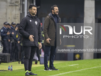 Gil Vicente coach Cesar Peixoto gives instructions to his players during the match against Boavista at Estadio do Bessa in Porto, Portugal,... by Rita Franca/NurPhoto