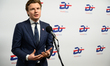 Dutch Defense Minister Ruben Brekelmans delivers a doorstep statement before an Informal M...