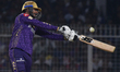 Venkatesh Iyer of Kolkata Knight Riders plays a shot during the Indian Premier League cric...