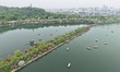 Tourists visit the West Lake scenic spot in Hangzhou, China, on April 4, 2025. 