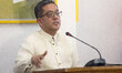 Commission on Elections chairperson George Erwin Gargia speaks during the signing of the m...