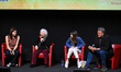 Susanna Nicchiarelli, Luciana Romoli, Anna Losanu, and Andrea Bouchard attend the press co...