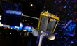 A model of a satellite from the Eutelsat OneWeb constellation, a venture of the French gro...