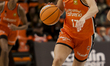 Kristine Vitola participates in the Liga Endesa match between Valencia Basket Fem and La S...