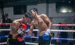 Marley Mason and Mandeep Jangra box during The Transatlantic Clash 2 Battle at the Bridge...