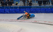 Melwin Bjorklin of Sweden falls while eating during the Grand Final at the Roelof Thijs Bo...
